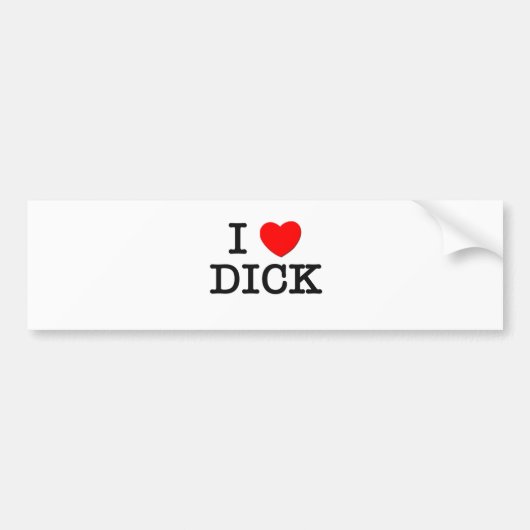 Ik hou van Dick Bumpersticker (Voorkant)