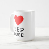 Ik hou van diep huis koffiemok (Voorkant links)