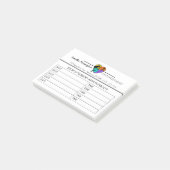Ik hou van dieren - Kat Hond Vogel Konijn in een H Post-it® Notes (Schuin)