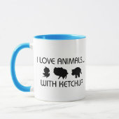 Ik hou van dieren met ketchup mok (Links)