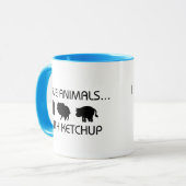 Ik hou van dieren met ketchup mok (Voorkant links)