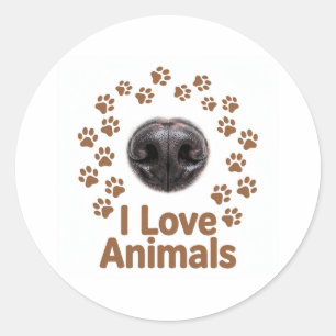 Ik hou van dieren sticker