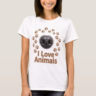 Ik hou van dieren T-shirt voor vrouwen