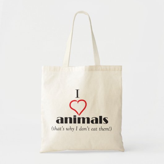 Ik hou van dieren tote bag (Voorkant)