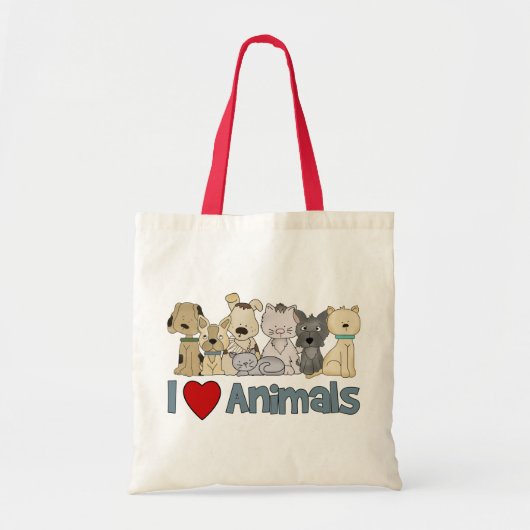 Ik hou van dieren tote bag (Voorkant)