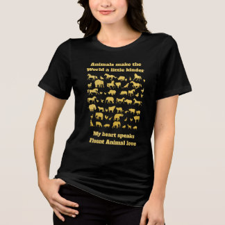 Ik hou van dieren Tri-Blend shirt