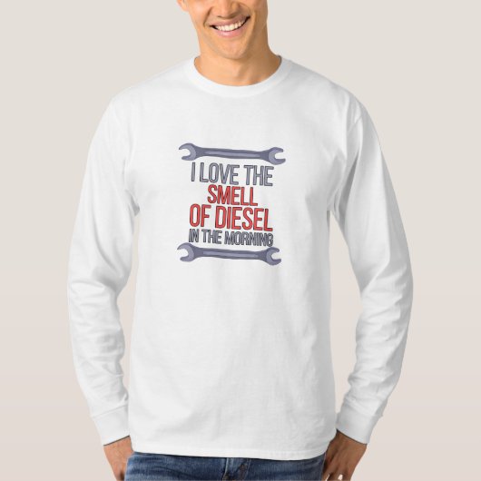 Ik hou van Diesel in de ochtend T-shirt (Voorkant)