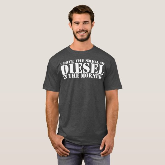 Ik hou van Diesel in het ochtendshirt T-shirt (Voorkant volledig)