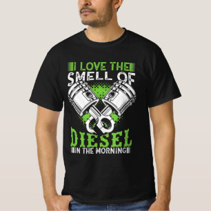 Ik hou van diesel in morning Gift for Trucker T-shirt