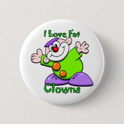 Ik hou van dikke Clowns Ronde Button 5,7 Cm (Voorkant)