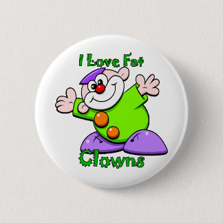 Ik hou van dikke Clowns Ronde Button 5,7 Cm