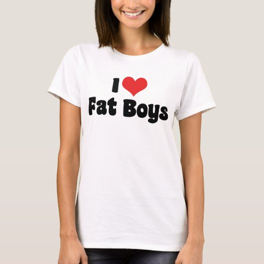 Ik hou van dikke jongens t-shirt (Voorkant)