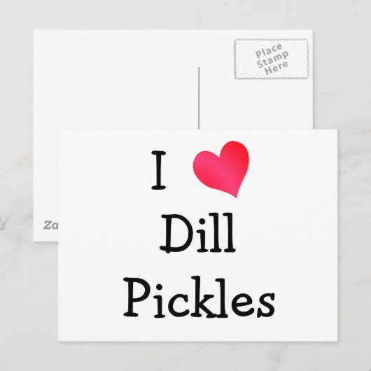 Ik hou van Dill Pickles Briefkaart (Voorkant / Achterkant)