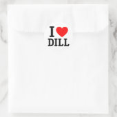 Ik hou van Dill Ronde Sticker (Tas)