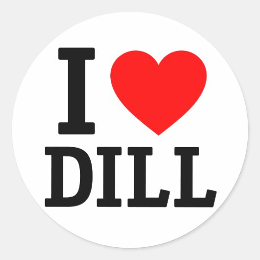 Ik hou van Dill Ronde Sticker (Voorkant)