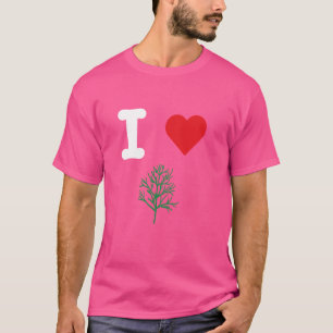 Ik hou van Dill Salad Greens augurken kruiden smak T-shirt