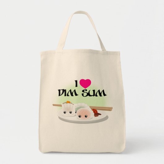 Ik hou van Dim Sum Kruidenier Canvas tas (Voorkant)