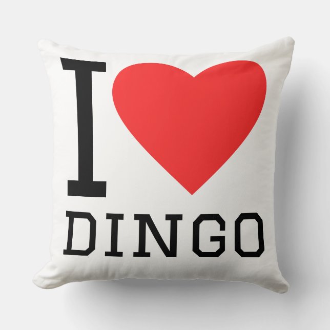 Ik hou van dingo kussen (Voorkant)