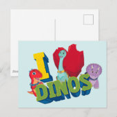 Ik hou van dino's | Dino Ranch Briefkaart (Voorkant / Achterkant)