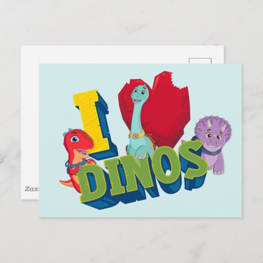 Ik hou van dino's | Dino Ranch Briefkaart (Voorkant / Achterkant)