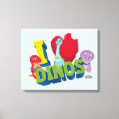 Ik hou van dino's | Dino Ranch Canvas Afdruk (Voorkant)