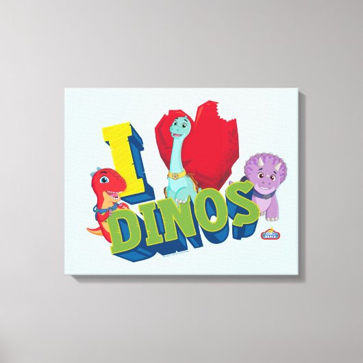 Ik hou van dino's | Dino Ranch Canvas Afdruk (Voorkant)