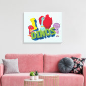 Ik hou van dino's | Dino Ranch Canvas Afdruk (Insitu (Woonkamer))