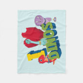 Ik hou van dino's | Dino Ranch Fleece Deken (Voorkant)