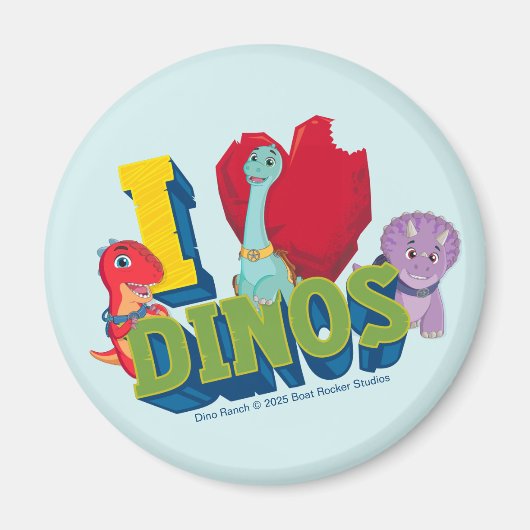 Ik hou van dino's | Dino Ranch Magneet (Voorkant)