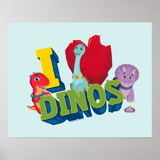 Ik hou van dino's | Dino Ranch Poster (Voorkant)