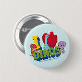 Ik hou van dino's | Dino Ranch Ronde Button 5,7 Cm (Voorkant /achterkant)