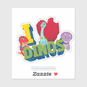 Ik hou van dino's Dino Ranch Sticker