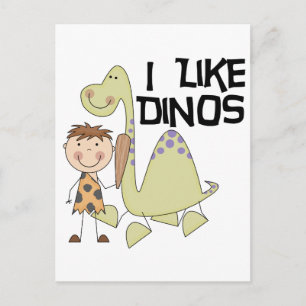 Ik hou van Dinos - Jongen Tshirts en cadeautjes Briefkaart
