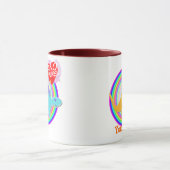 Ik hou van Dinos T-Rex en Stegosaurus Name Mok (Midden)