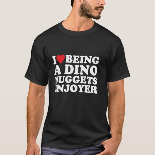 Ik hou van dinosaur kipnuggets t-shirt (Voorkant)
