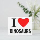 Ik hou van dinosauriërs briefkaart (Staand voorkant)