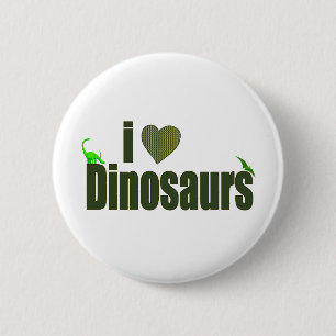 Ik hou van dinosauriërs ronde button 5,7 cm