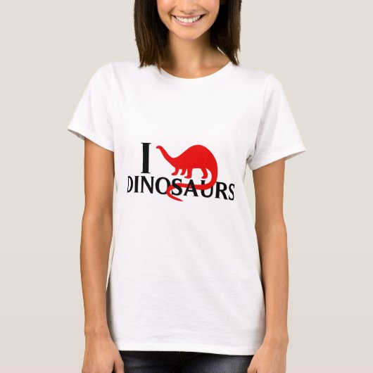 Ik hou van dinosauriërs t-shirt (Voorkant)