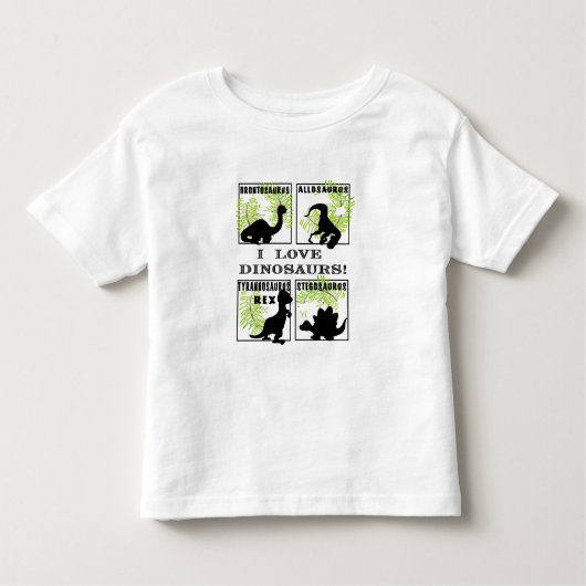 IK HOU VAN DINOSAURS! KINDER SHIRTS (Voorkant)