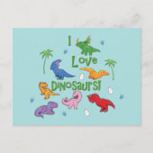 Ik hou van dinosaurussen! (Cute) Briefkaart (Voorkant)