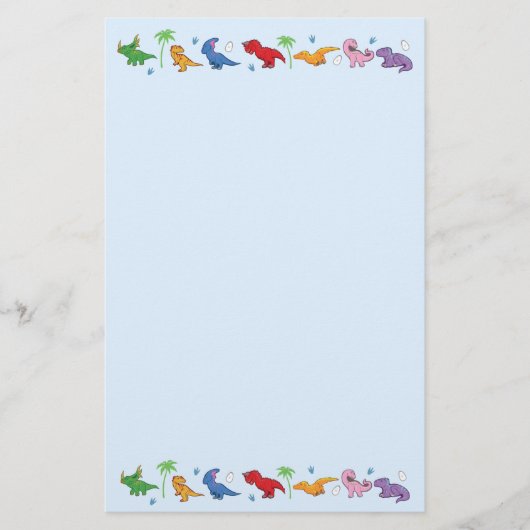 Ik hou van dinosaurussen! (Cute) Briefpapier (Voorkant)