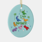 Ik hou van dinosaurussen! (Cute) Keramisch Ornament (Rechts)