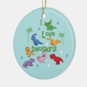 Ik hou van dinosaurussen! (Cute) Keramisch Ornament (Links)
