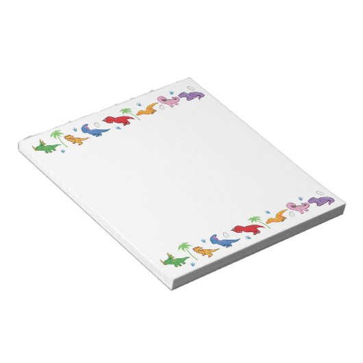 Ik hou van dinosaurussen! (Cute) Notitieblok (Schuin)