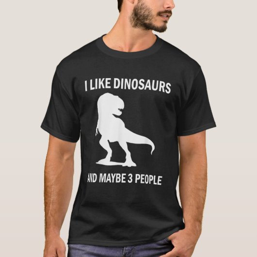Ik hou van dinosaurussen Grappig T Rex Lover Sarca T-shirt (Voorkant)