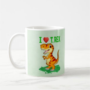 Ik hou van dinosaurussen, leuk design.. Kaart Koffiemok