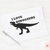 Ik hou van dinosaurussen! rechthoekige sticker (Envelop)