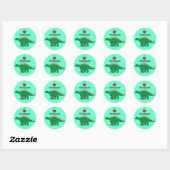 Ik hou van dinosaurussen: Stegosaurus Ronde Sticker (Vel)