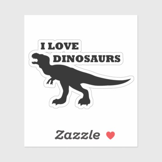 Ik hou van dinosaurussen! sticker (Vel)