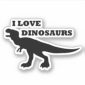 Ik hou van dinosaurussen! sticker (Voorkant)